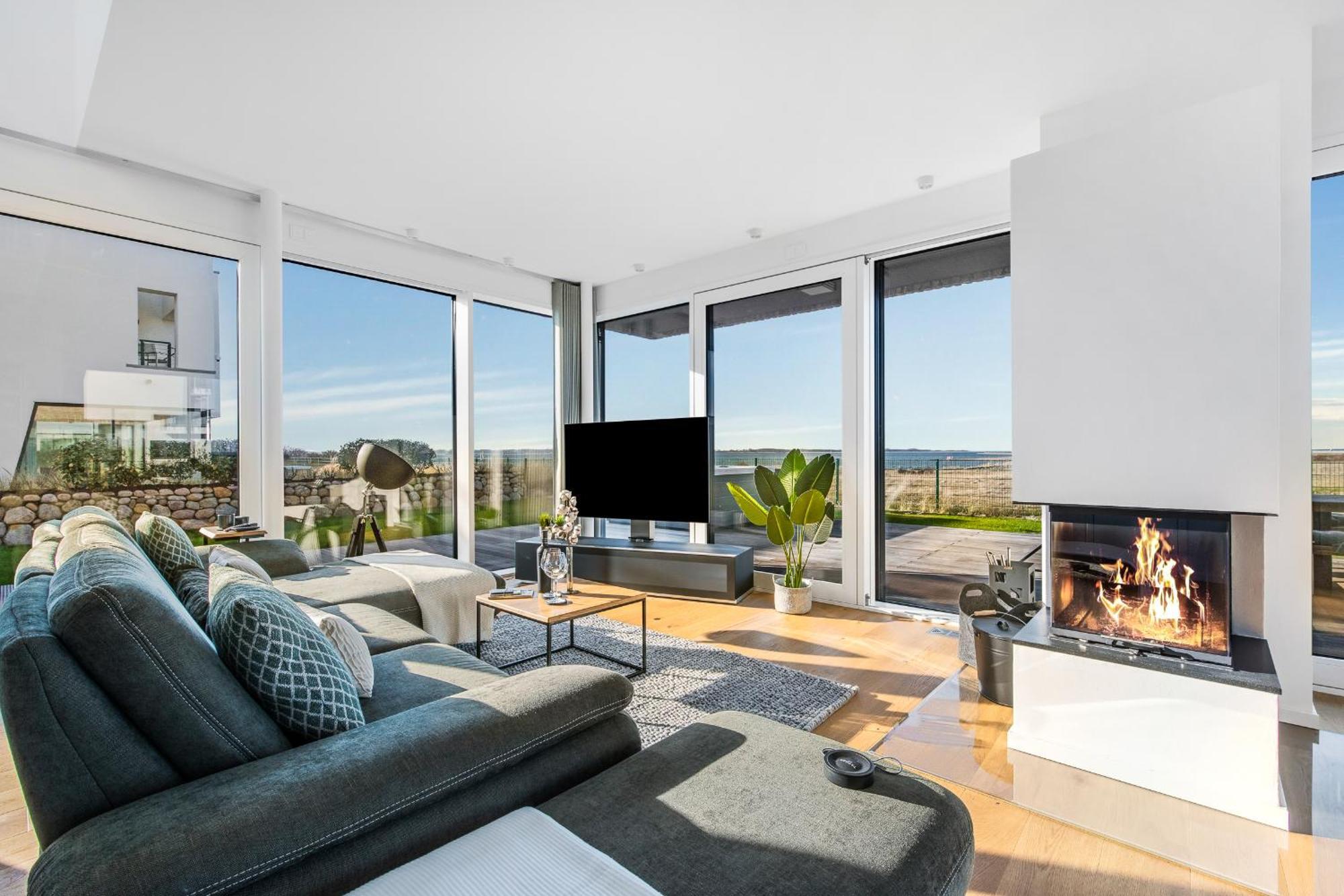 Villa King Erste Lage, Dachterrasse, Meerblick, Carport, Kamin, Sauna, Terrasse, Aussenrolllaeden Olpenitz Eksteriør bilde