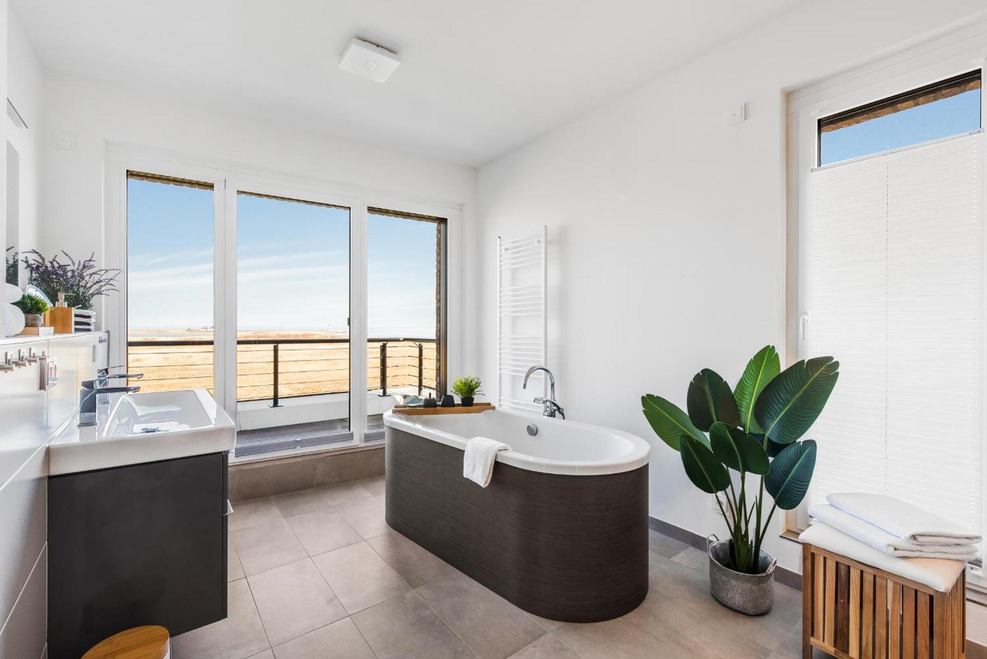 Villa King Erste Lage, Dachterrasse, Meerblick, Carport, Kamin, Sauna, Terrasse, Aussenrolllaeden Olpenitz Eksteriør bilde