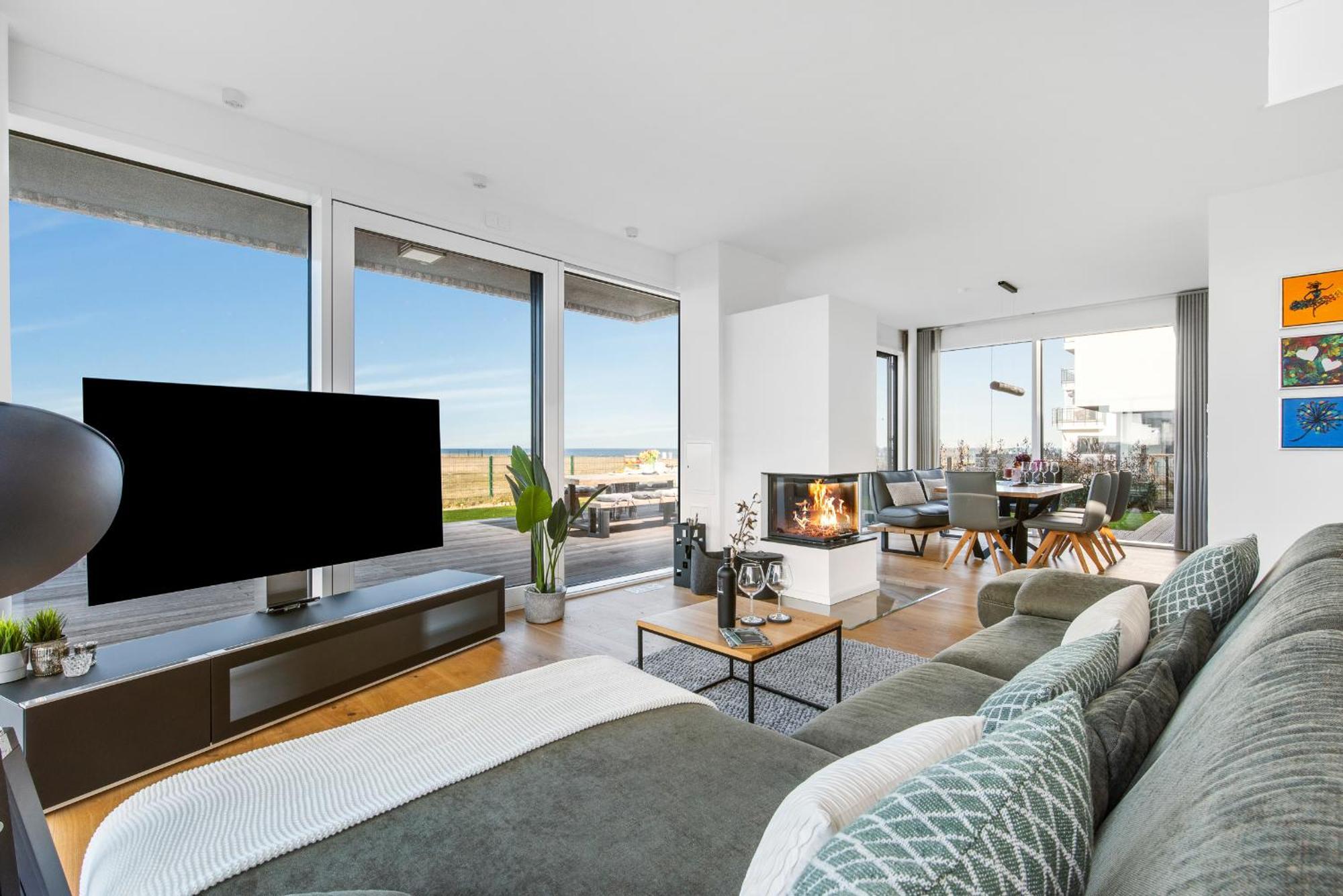 Villa King Erste Lage, Dachterrasse, Meerblick, Carport, Kamin, Sauna, Terrasse, Aussenrolllaeden Olpenitz Eksteriør bilde